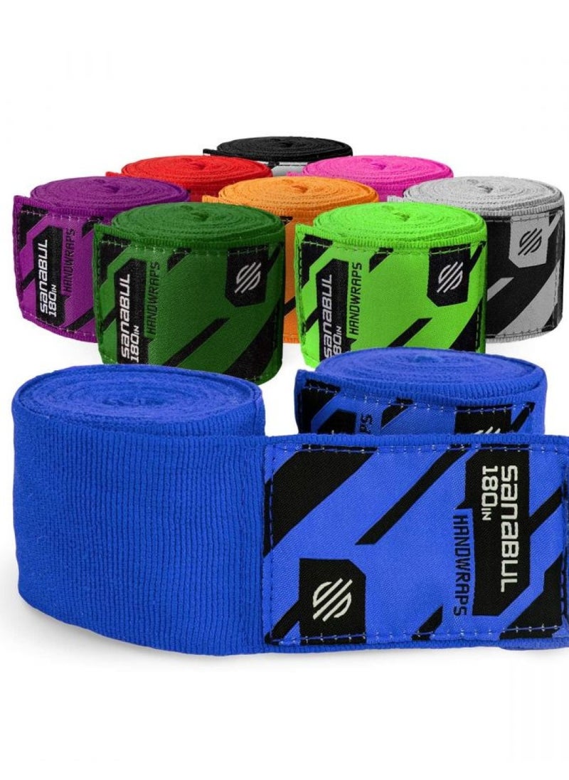 Sanabul Boxing Handwraps Elastic 180 inch Blue