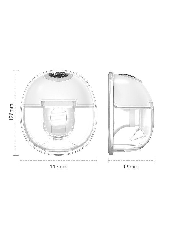 Wearable Breast Pump for Breastfeeding Portable Electric Breast Pump Hands Free 4 Modes 9 Suction Level Low Noise 180ml Capacity with Memory & Pause Functions 24mm Silicone