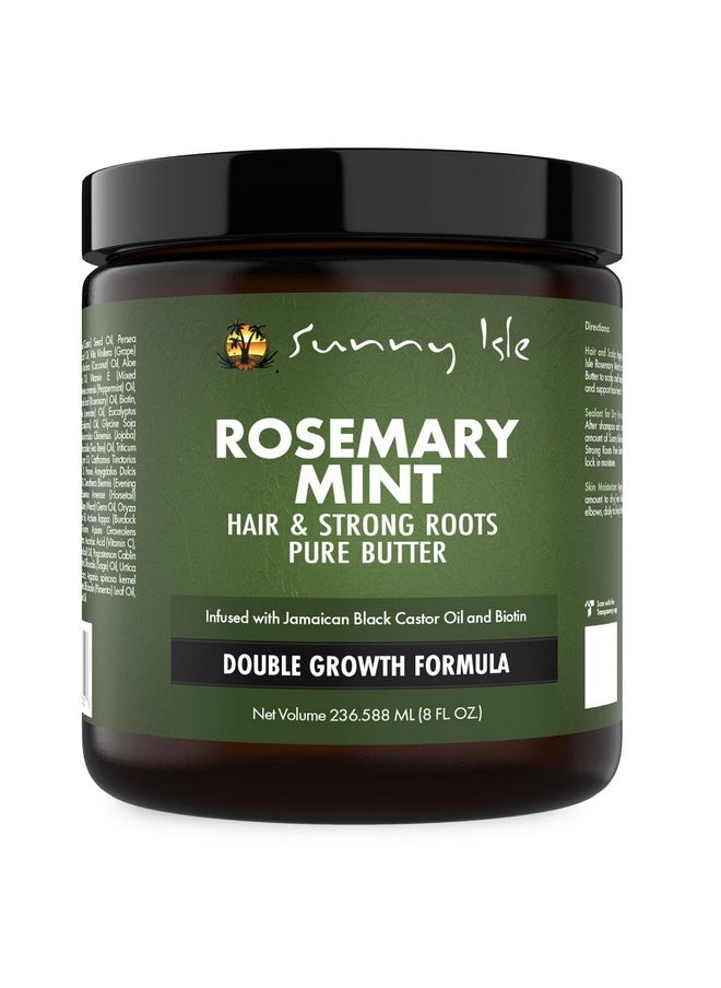 Rosemary Mint Hair And Strong Roots Butter 8Oz | Infused With Biotin & Jamaican Black Castor Oil | Strengthen And Nourish Hair | Dry Scalp, Split Ends…