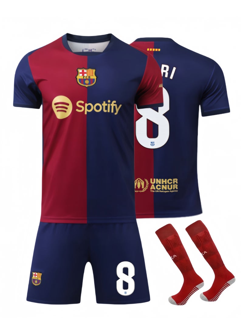 Youth Children's Soccer Jersey No. 8 Three-piece Set