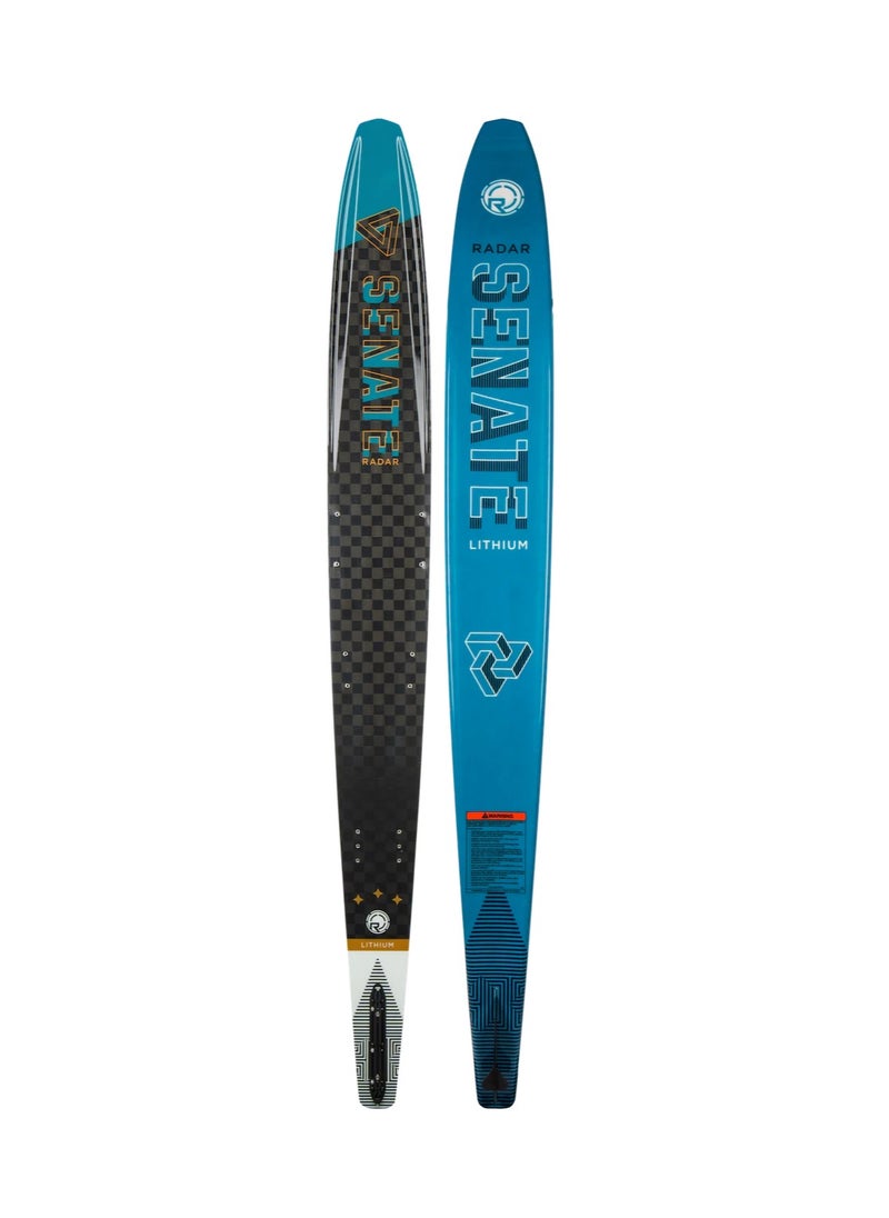 Lithium Senate Water Ski - Carbon / Reef Blue