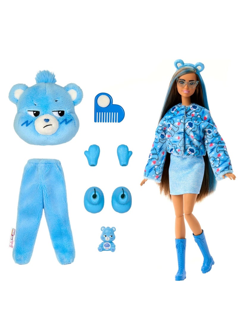 Barbie Cutie Reveal Care Bears Series Doll - Grumpy Bear