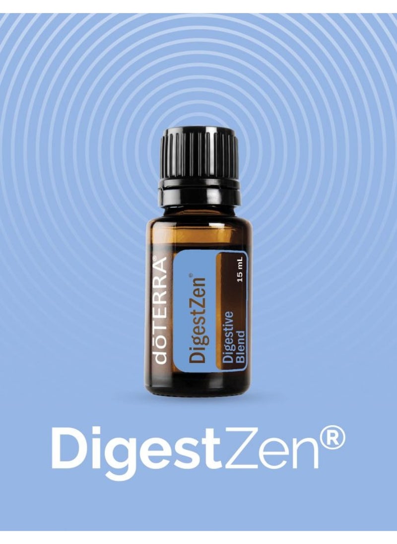 doTERRA DigestZen (15ml) - Essential Oil Digestive Blend with Peppermint, Ginger and Other Pure and Natural Oils - Safe and Effective Alternative to Help Reduce Gas, Indigestion and Upset Stomach