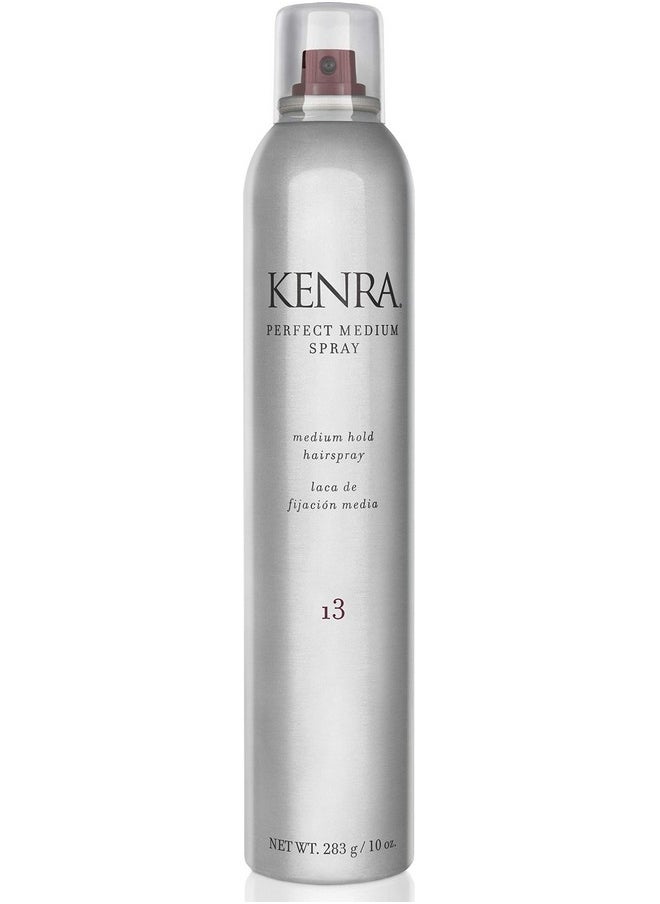 Kenra Perfect Medium Spray 13 50% | Provides Styling Control Without Stiffness | Medium Hold | Fast-Drying Formulation | High Shine Finish | All Hair Types | 10 Oz