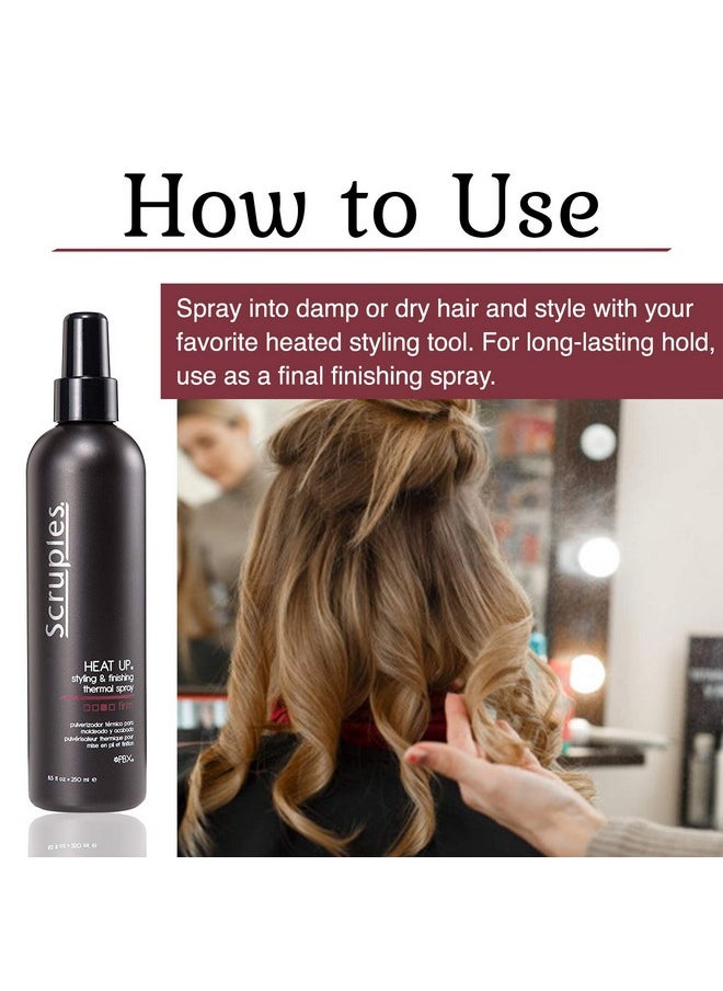 Heat Up Styling Spray - Hair Heat Protectant With Control, Hold And Texture - Lightweight, Water Soluble Formula (8.5 Oz)