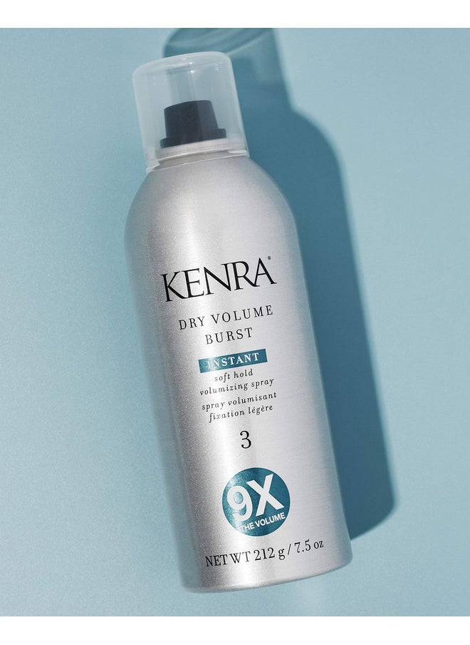 Kenra Dry Volume Burst 3 | Instant Volume Hairspray | Soft Hold Volumizing Spray | Dry Application | All Hair Types | 7.5 Oz