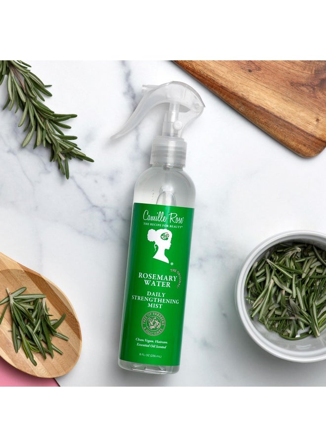 Rosemary Water Daily Strengthening Mist, With Peppermint And Rosemary Essential Oils To Strengthen Strands And Promote Hair Growth, For All Hair Types, 8 Fl Oz