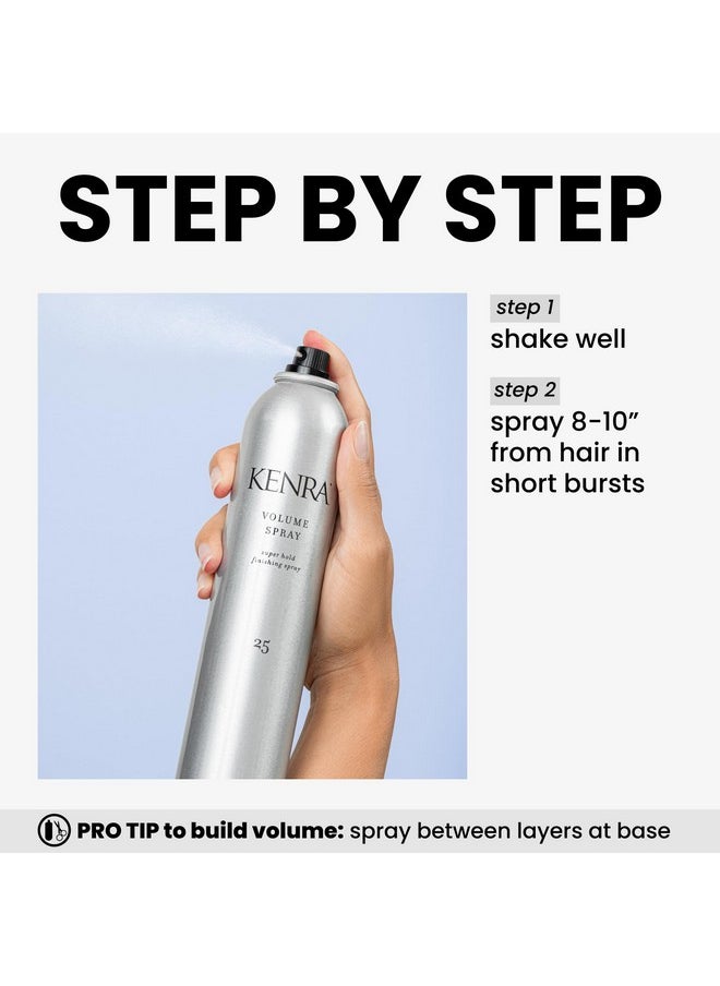 Volume Spray 25 80% | Super Hold Finishing & Styling Hairspray | Flake-Free & Fast-Drying | Wind & Humidity Resistance | All Hair Types | 10 Oz