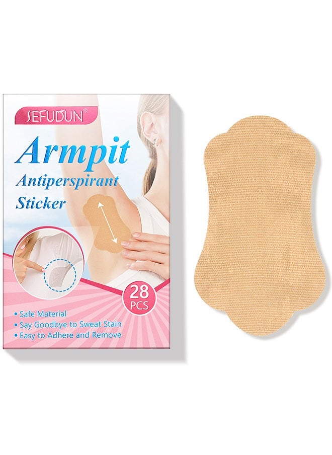 28 Pcs Underarm Sweat Pads, Sweat Pads for Women and Men Armpits, Disposable Invisible Armpit Sweat Pads for Absorbent Deodorant Prevention Sticker