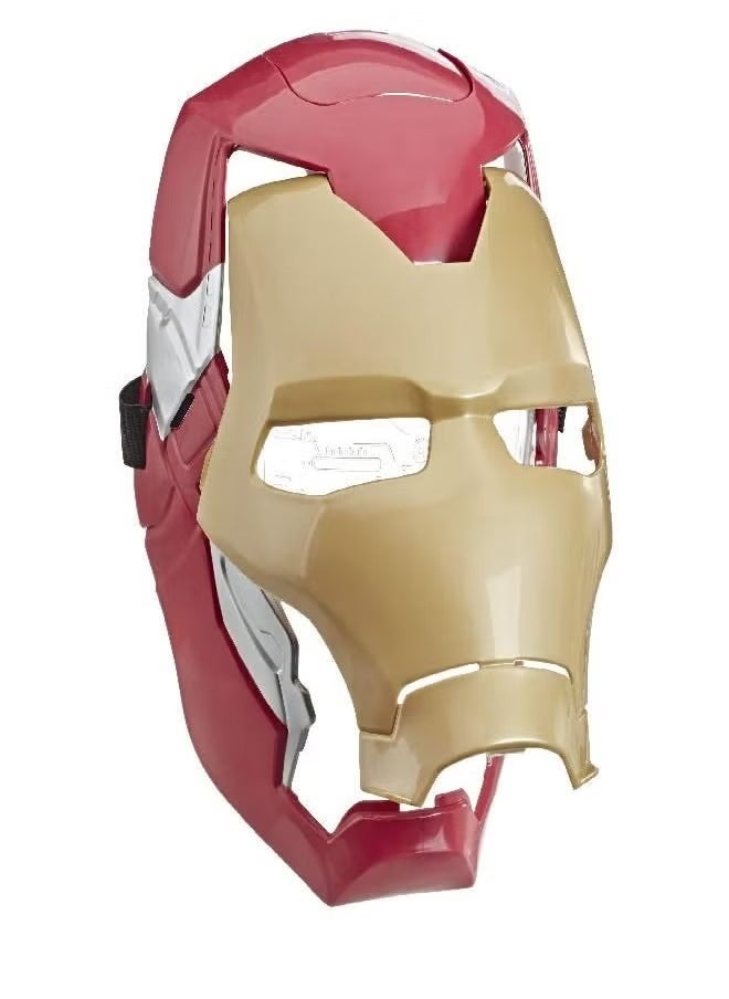 Avengers Marvel Iron Man Flip FX Mask with Flip-Activated Light Effects for Costume and Role-Play Dress Up Brown/a