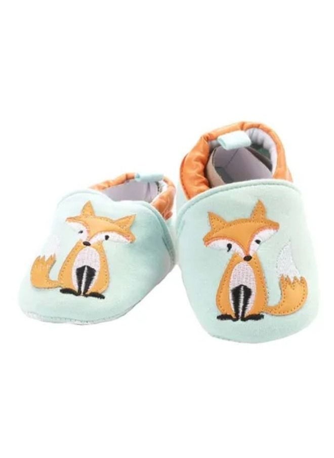 Pair Of Fox Printed Anti-Slip Baby Shoes