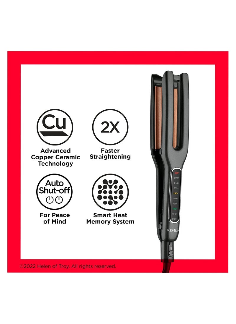 DOUBLE STRAIGHT Copper Ceramic Dual Plate Straightener