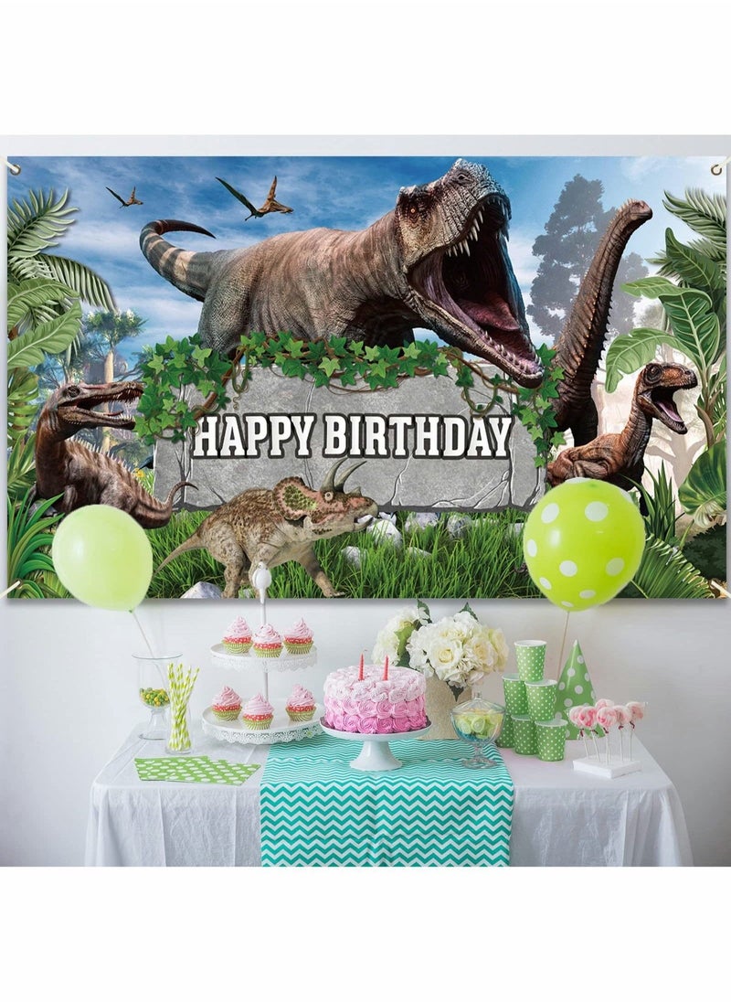 Dinosaurs Birthday Party Decorations Dinosaur World Birthday Party Backdrop for Boys Kids Birthday Party Backdrop for Indoor Outdoor Party Decorations Supplies（43.3X70.8inch）