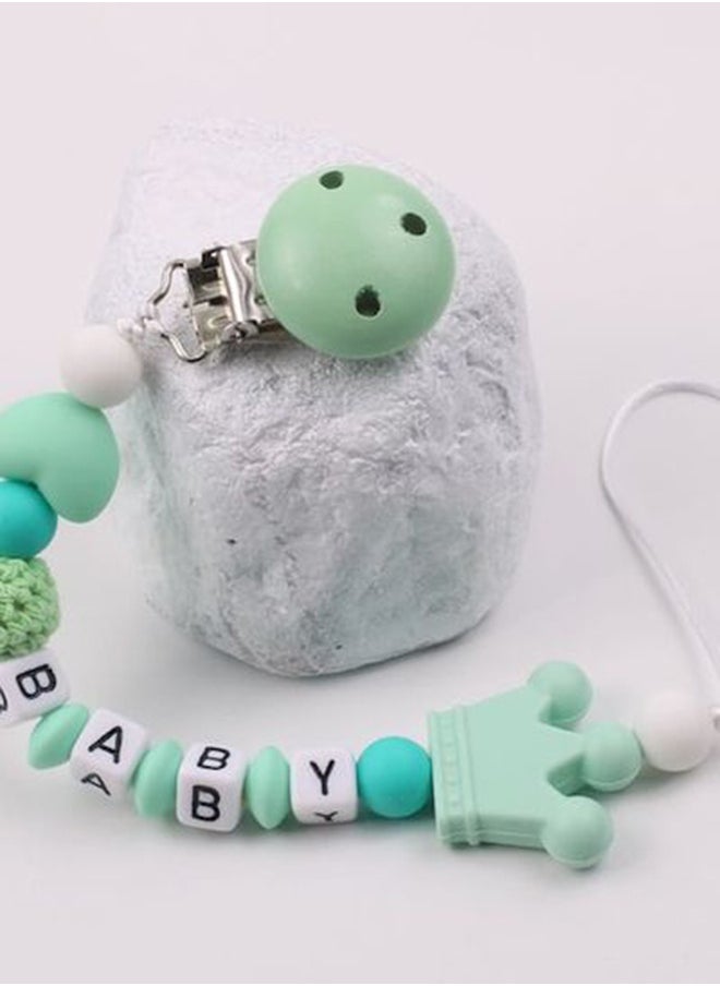 Beads Chain Rope Anti-Drop Silicone Pacifier Clip Teether Nipple Holder