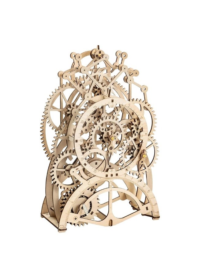 ROKR 3D Wooden Puzzles DIY Clock Kits for Adults to Build Wood Model Building Kit Unique Birthday Gift Pendulum Clock