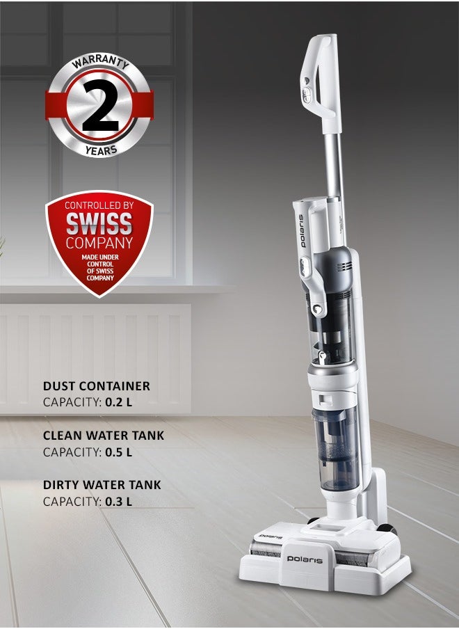 Cordless upright wet vacuum cleaner , 400W, 135 aW, up to 60 minutes of runtime without recharging,  Floor pre-wetting function Walk by Itself Technology