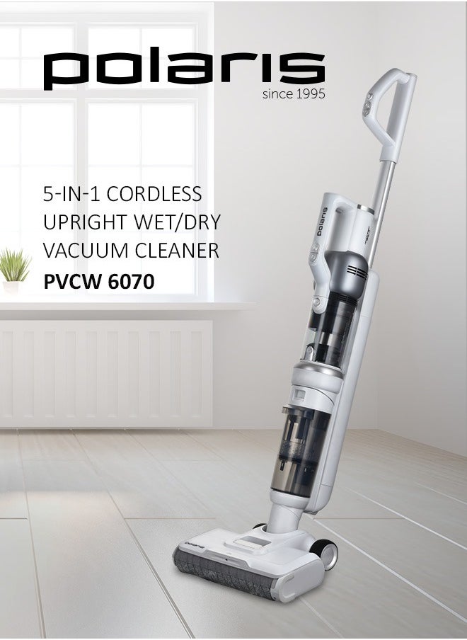 Cordless upright wet vacuum cleaner , 400W, 135 aW, up to 60 minutes of runtime without recharging,  Floor pre-wetting function Walk by Itself Technology