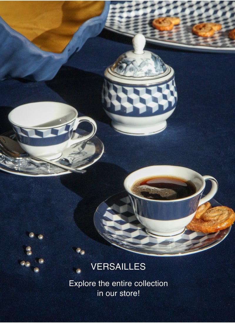 Sets 2 coffee cups Porcelain, Baci Milano Versailles