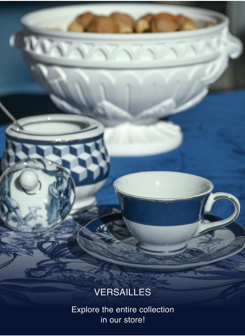 Sets 2 tea cups Porcelain, Baci Milano Versailles