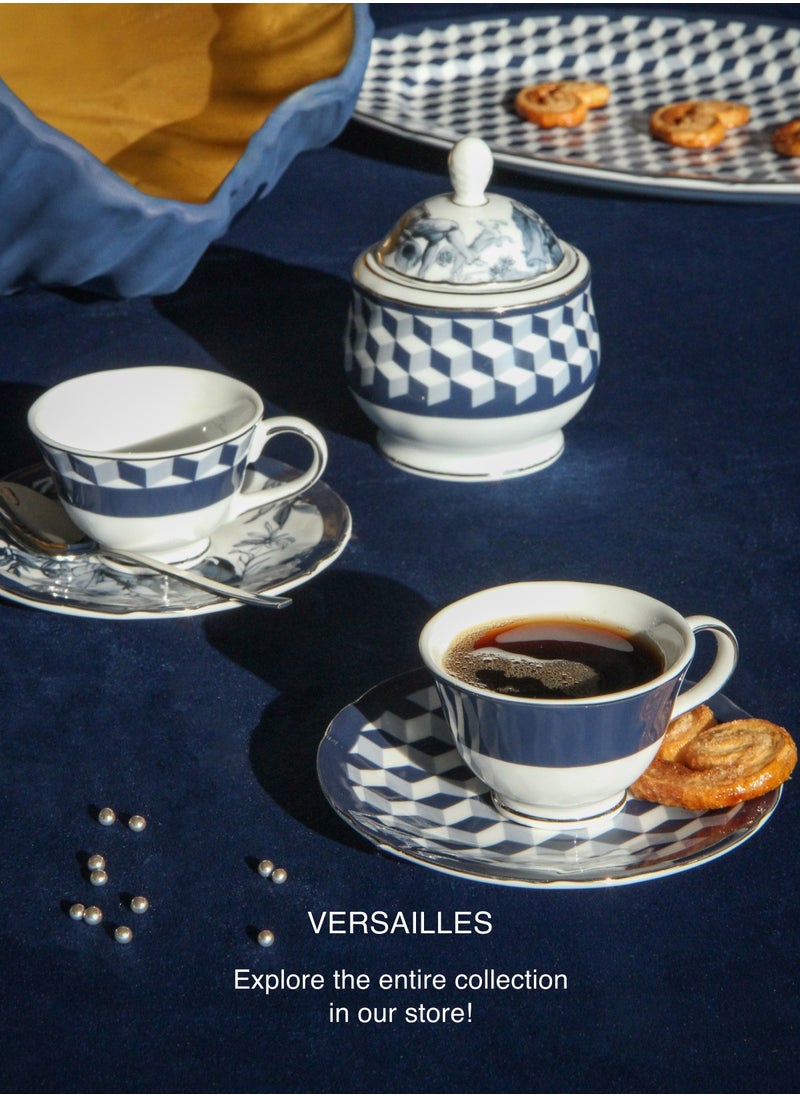 Sets 2 tea cups Porcelain, Baci Milano Versailles