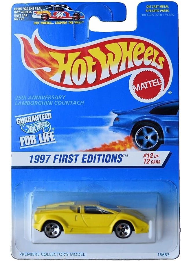 Hot Wheels 25th Anniversary Lamborghini Countach, 1997 First Editions 12/12 - Lamborghini Countach