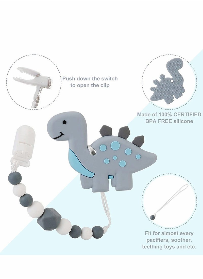 Baby Teething Dinosaur Toys, for Newborn Babies, Neutral Shower Gift