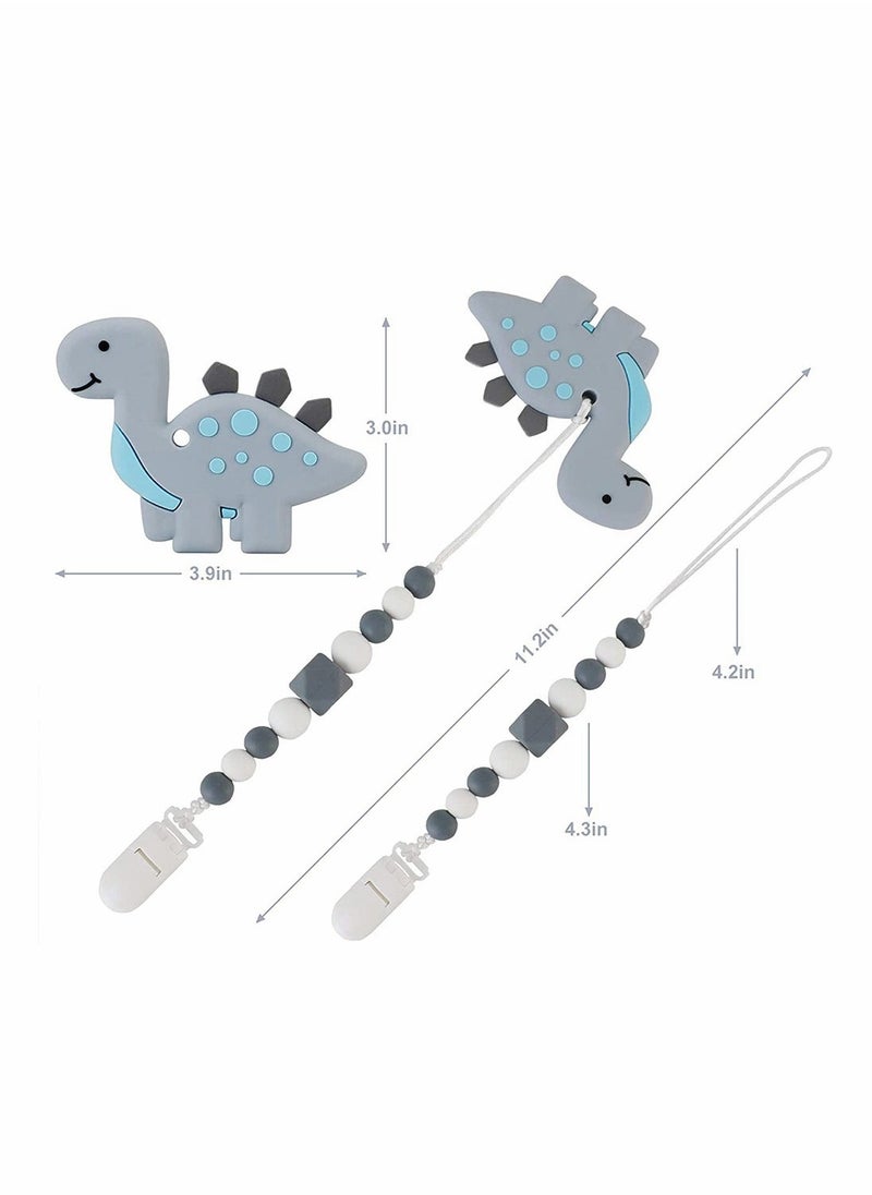 Baby Teething Dinosaur Toys, for Newborn Babies, Neutral Shower Gift