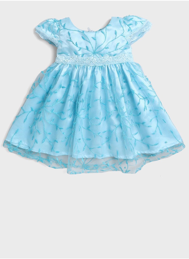 Kids Embroidered Midi Dress