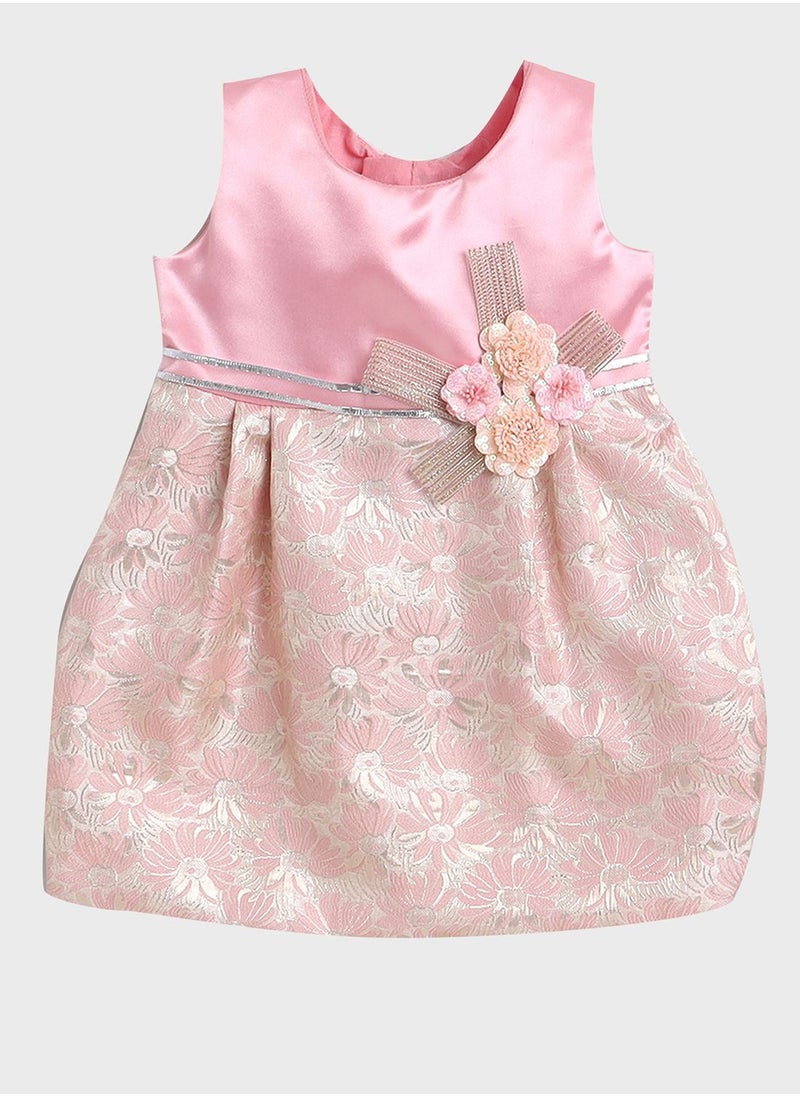 Kids Brocade Midi Dress