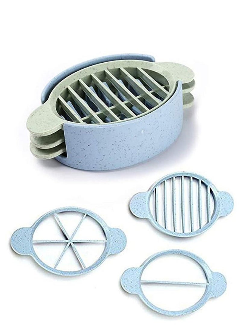 Egg Slicer Cutter Set with 3 Cutters, Boiled Eggs Cutting Easy Slicing Wedges Or Halves Great for Sandwiches Mushroom Strawberry Salad