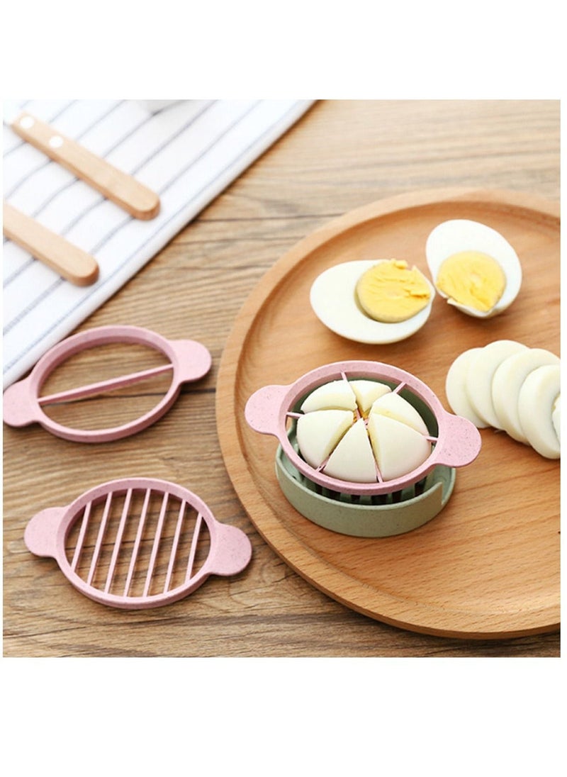 Egg Slicer Cutter Set with 3 Cutters, Boiled Eggs Cutting Easy Slicing Wedges Or Halves Great for Sandwiches Mushroom Strawberry Salad