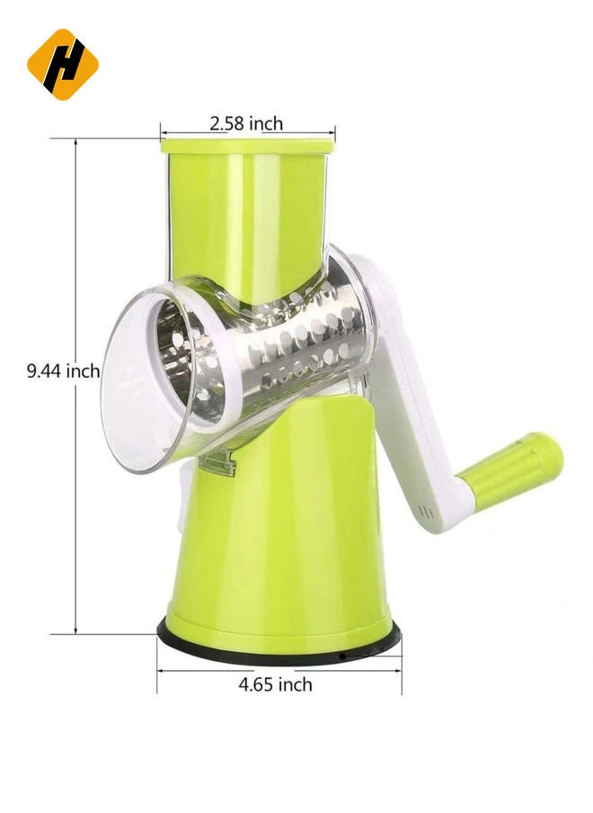 4 Pcs Vegetable Slicer 3 In 1 Handheld Spiral Rotary Drum Slicer For Vegetable Fruit Cheese Nut