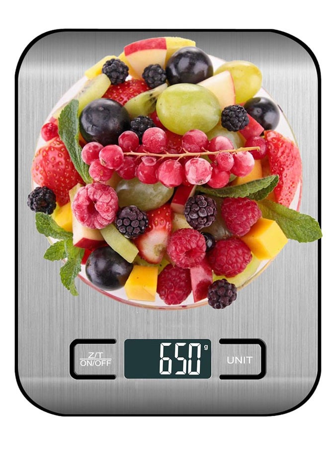 Digital Kitchen Scale, Multifunction Food Scale With LCD Display Stainless Steel Platform, High Accuracy, Ultra Slim, 5 Units with Tare Function