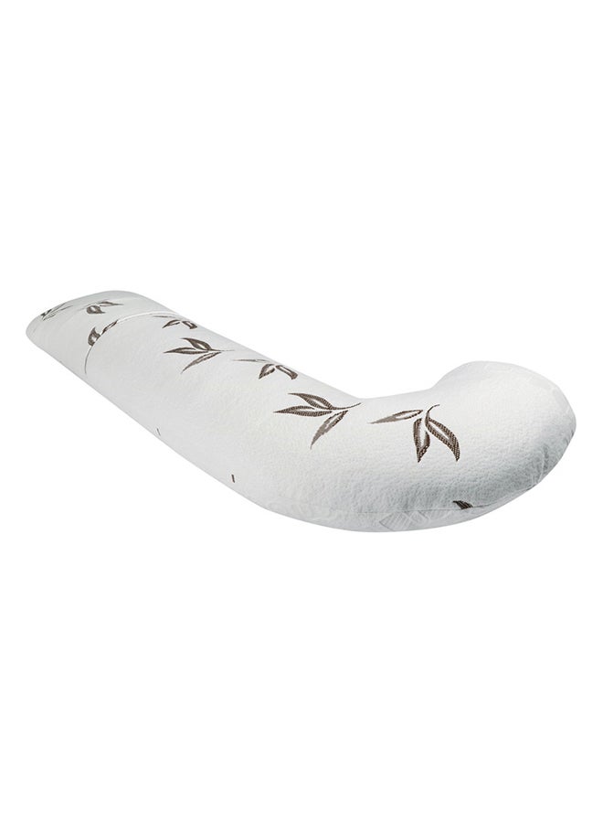 Full Body Pillow With Bamboo Fabric Fabric white 170x75x35cm