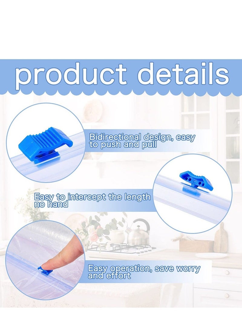 Plastic Wrap Cutter, Aluminum Foil and Wax Paper Dispenser, Self Adhesive Two Way Sliding Tool for Aluminum Foil Paper, Replacements for 12.5 Inches Plastic Food Wrap Cutter 6 pcs