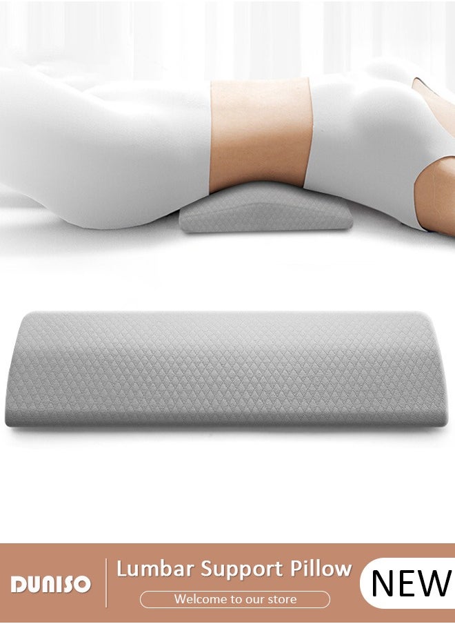 Lumbar Support Pillow for Sleeping Memory Foam Back Support Pillow with Washable Zipper Cover Breathable Triangle Wedge Bolster Pillow for Pregnancy Lower Back Pain Side Stomach Sleeper