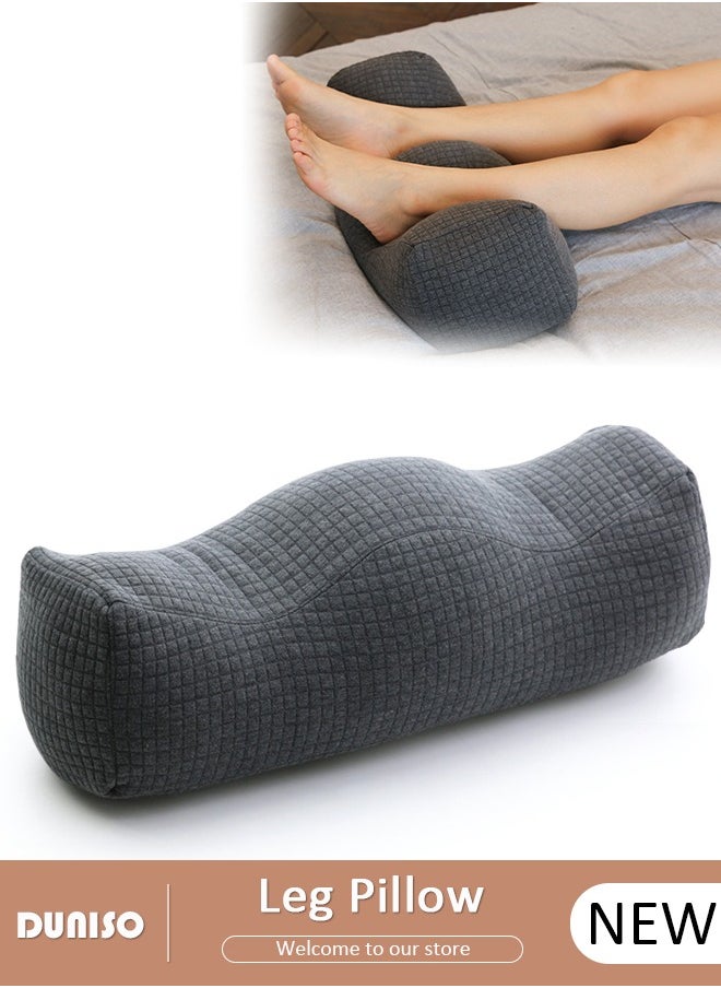 Leg Pillow, Leg Elevation Wedge Pillow with Washable Cover, Leg and Knee Support Pillow filled with PP Cotton Relieve Sciatica, Back, Knee, Joint and Pregnancy Pain