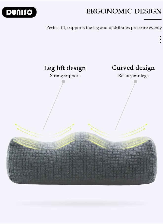 Leg Pillow, Leg Elevation Wedge Pillow with Washable Cover, Leg and Knee Support Pillow filled with PP Cotton Relieve Sciatica, Back, Knee, Joint and Pregnancy Pain