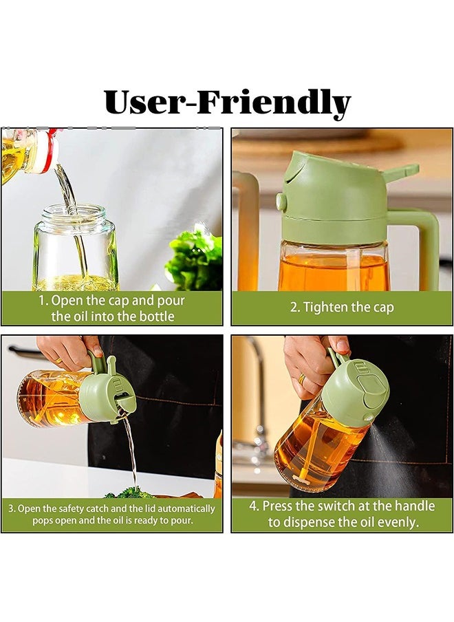 Olive Oil Sprayer, Oil Dispenser, 2 In 1 Glass Oil Mister Vinegar Dispenser Bottle  for cooking, kitchen, salad, barbecue