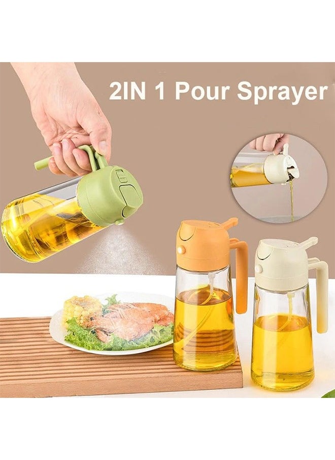 Olive Oil Sprayer, Oil Dispenser, 2 In 1 Glass Oil Mister Vinegar Dispenser Bottle  for cooking, kitchen, salad, barbecue