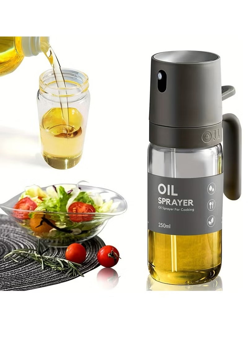 Oil Sprayer For Cooking, 8.5oz Glass Oil Spray Bottle, Oil Mister, Cooking Oil Sprayer, Olive Oil Sprayer, Oil Dispenser For Air Fryer, For Salad Making, Barbecue