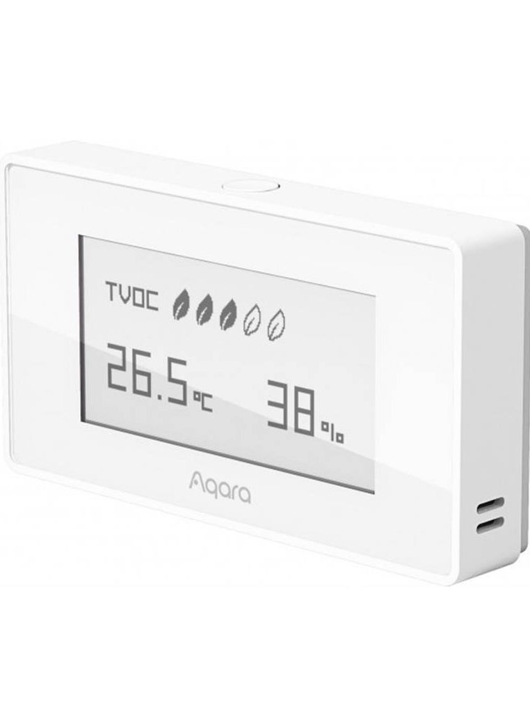 TVOC Air Quality Monitor Sensor,E Ink Screen and Low Power Consumption,2 Years Battery Life,Zigbee 3.0, Remote Notification,Aqara Hub Is Required,White