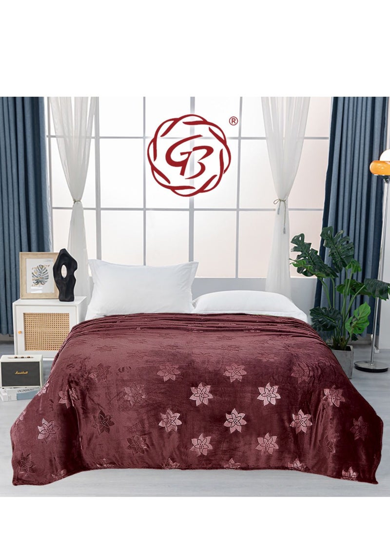 GB Embossed Design  for All Season Roll Blanket for  Throw  Sofa & Bed Comfortable and Soft