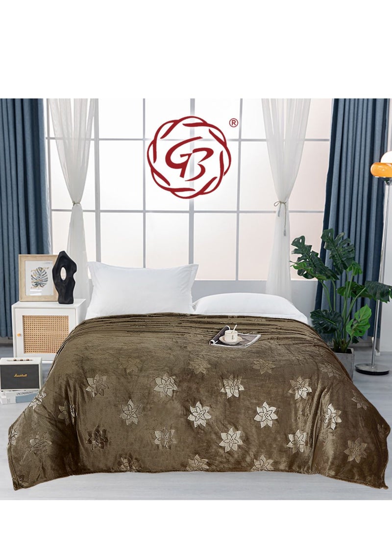 GB Embossed Design  for All Season Roll Blanket for  Throw  Sofa & Bed Comfortable and Soft