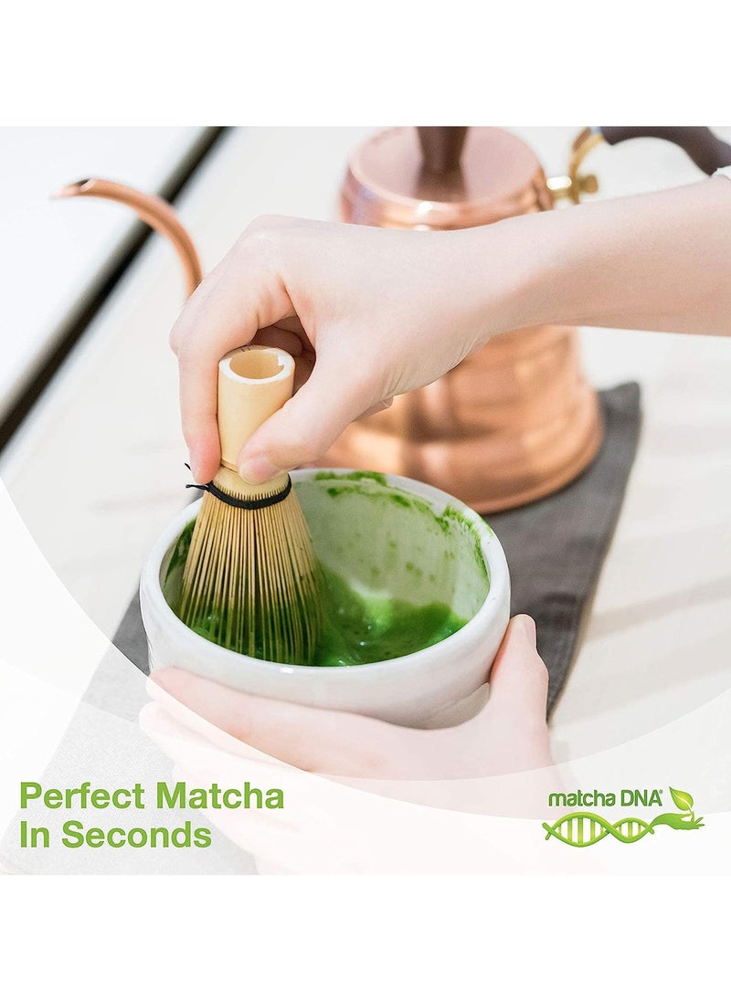 Matcha Stirrer, Matcha Ceremony Accessory, Matcha Brush and Bamboo Scoop,Handmade From Natural Bamboo. (Two-piece set)