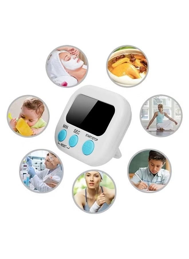 4pcs different color LCD digital kitchen countdown magnetic timer suitable for various occasions