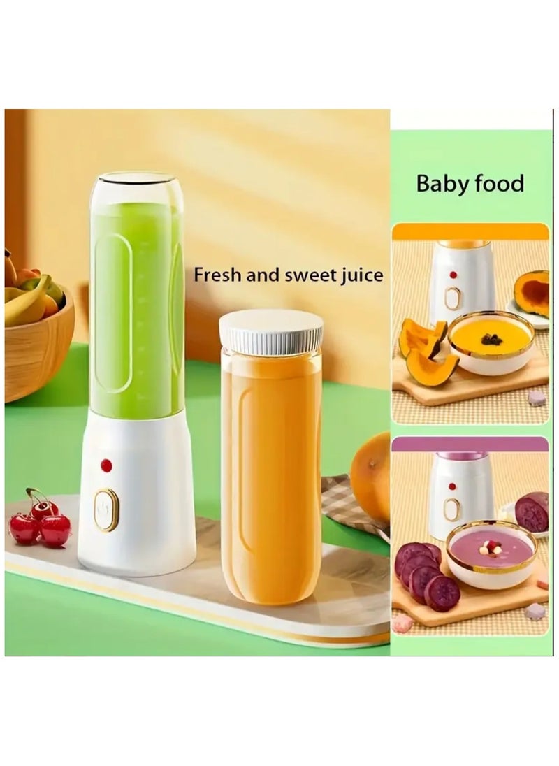 3pcs Portable Blender & Juicer Set,USB Rechargeable, Dual Cup Design for Smoothies & Shakes, Ideal for Home & Travel