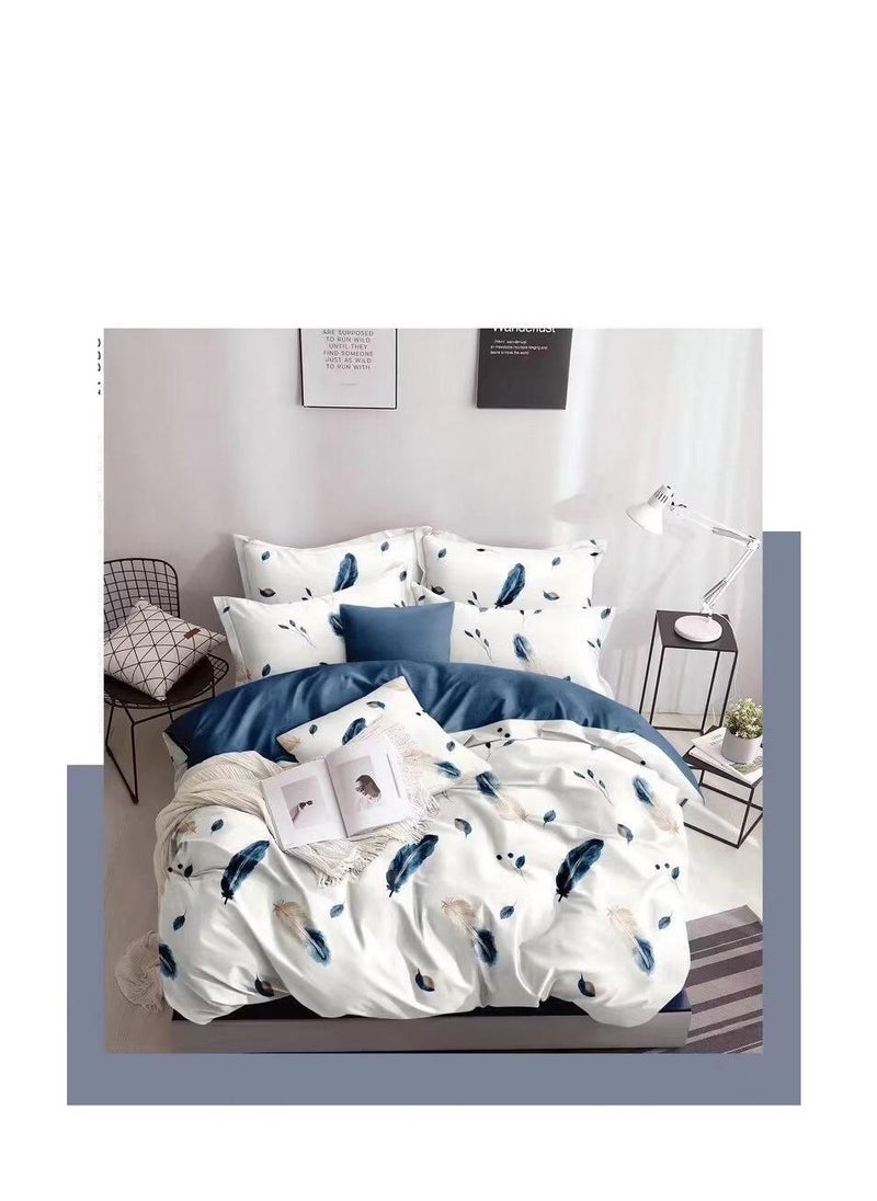 Single Size Duvet Cover Sets classic Pattern Bedding cover Set (1 Duvet Cover 160 * 210 CM +Fitted bed sheet 120x200 * 30CM +2 Pillowcases)