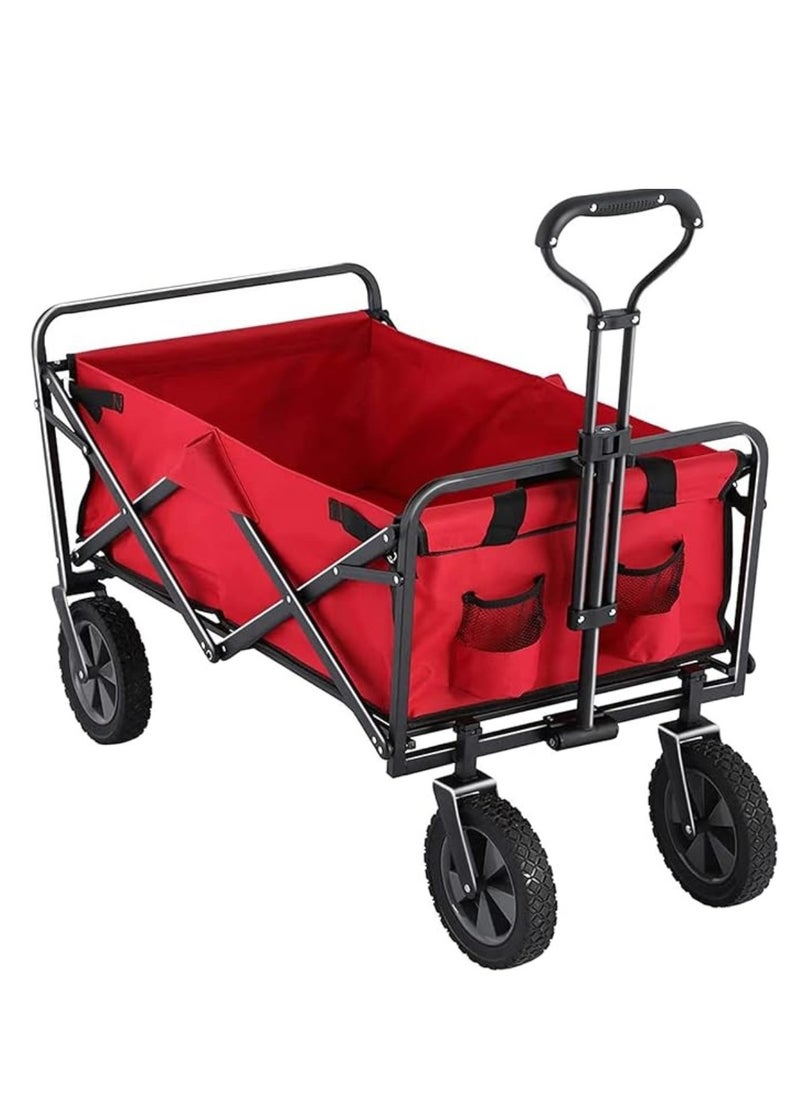 Collapsible Utility Wagon Cart Outdoor Garden Shopping Camping Cart