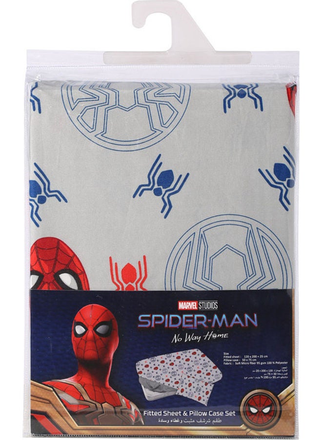 2-Piece Marvel Spiderman No Way Home Bedding Set Polyester Multicolour 120x200cm